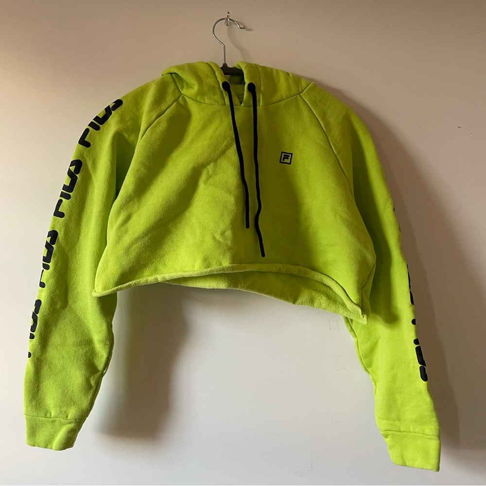FILA cropped sweatshirt in neon green